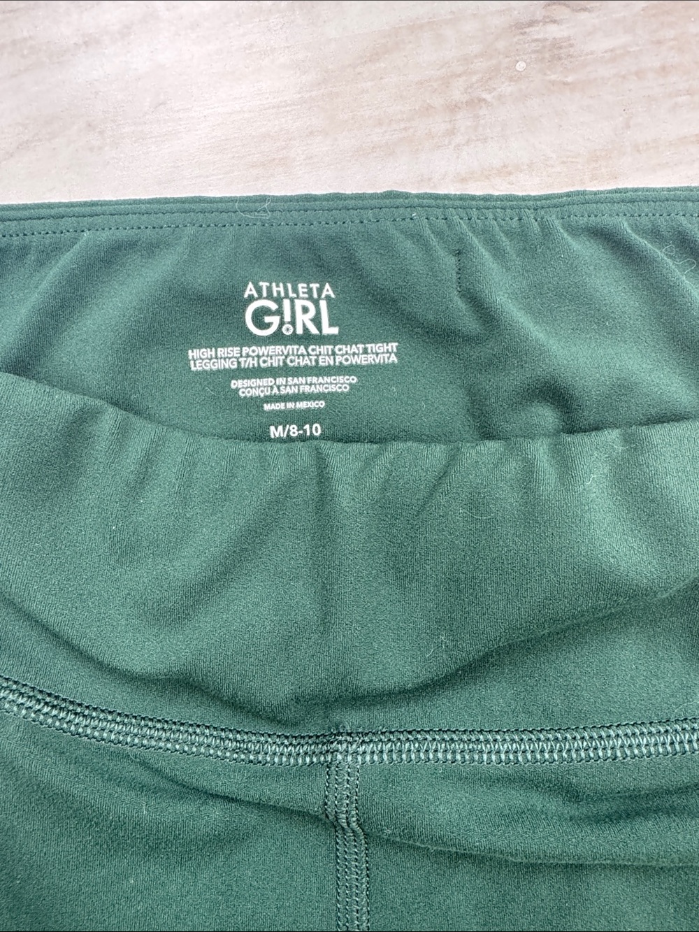 Athleta Girl High-Rise Leggings in Dark Green